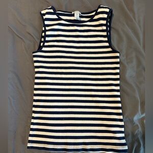 J. Crew Navy and White Striped Tank